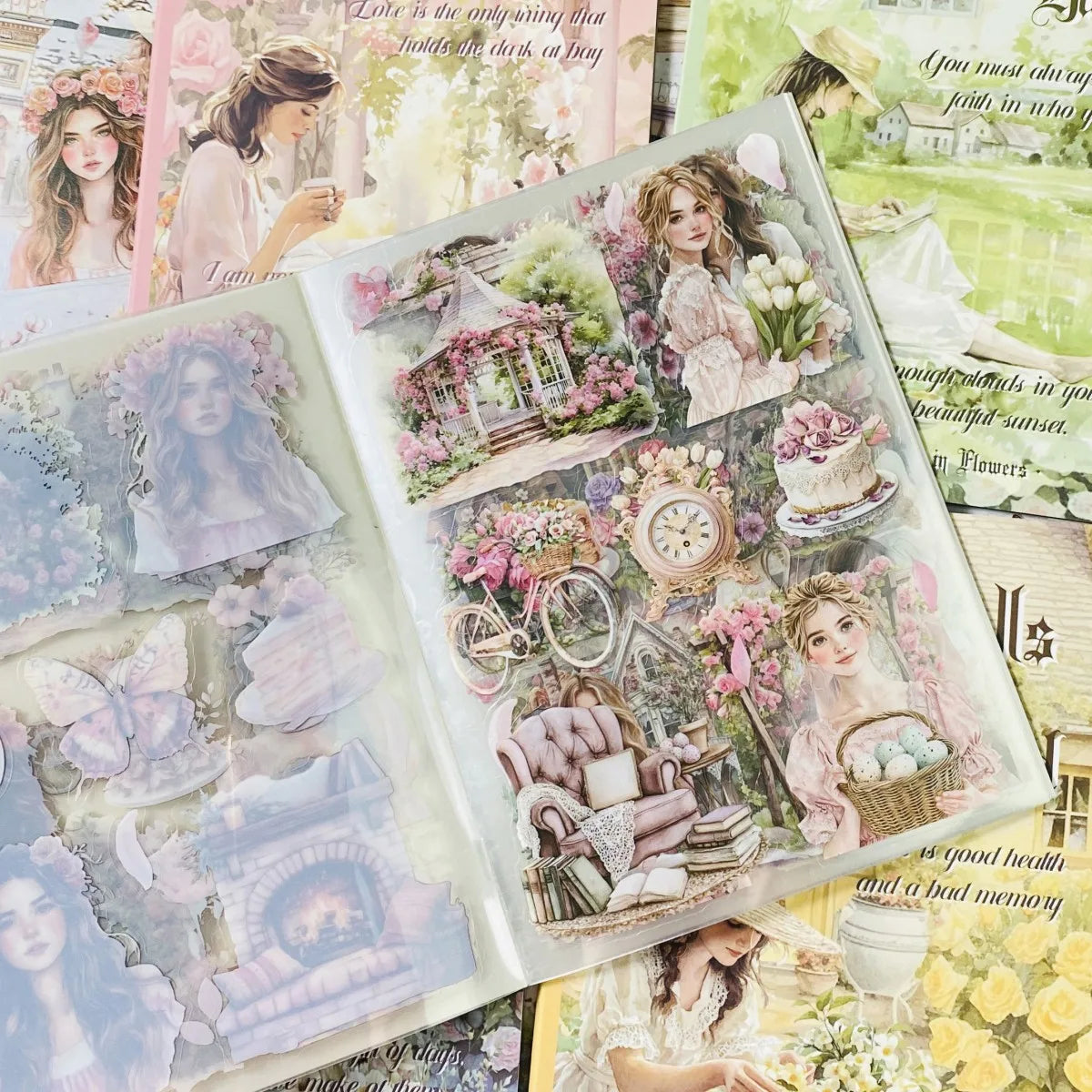 Journamm 20sheets Junk Journal Sticker for Scrapbooking Diary Album Notebooks DIY Decor Notebook Collage Selfadhesive Sticker