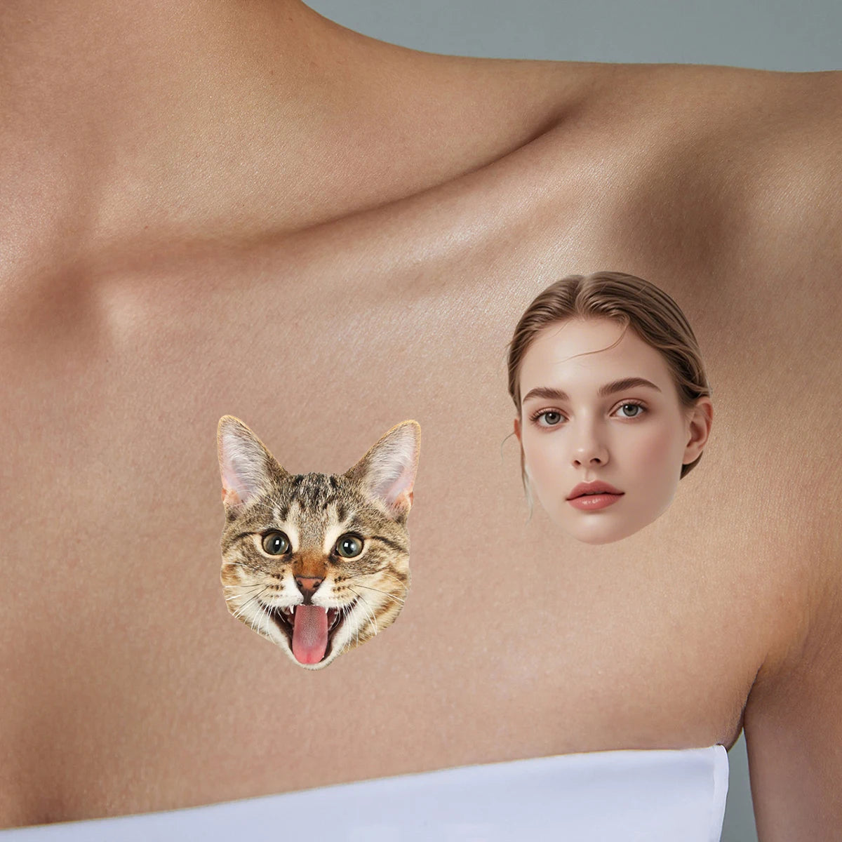 Personalized Tattoo Stickers With Pet Photo, Customizable Family Photos Tattoo Stickers, 2 Sizes: S/M, Valentine's Day Gifts,