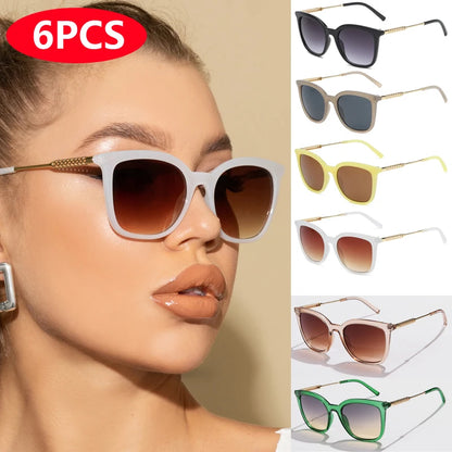 Classic Square Sunglasses Women Men Vintage Brand Sun Glasses Alloy Frame Retro Trend Fashion Style Shades Oculos de sol - 6p