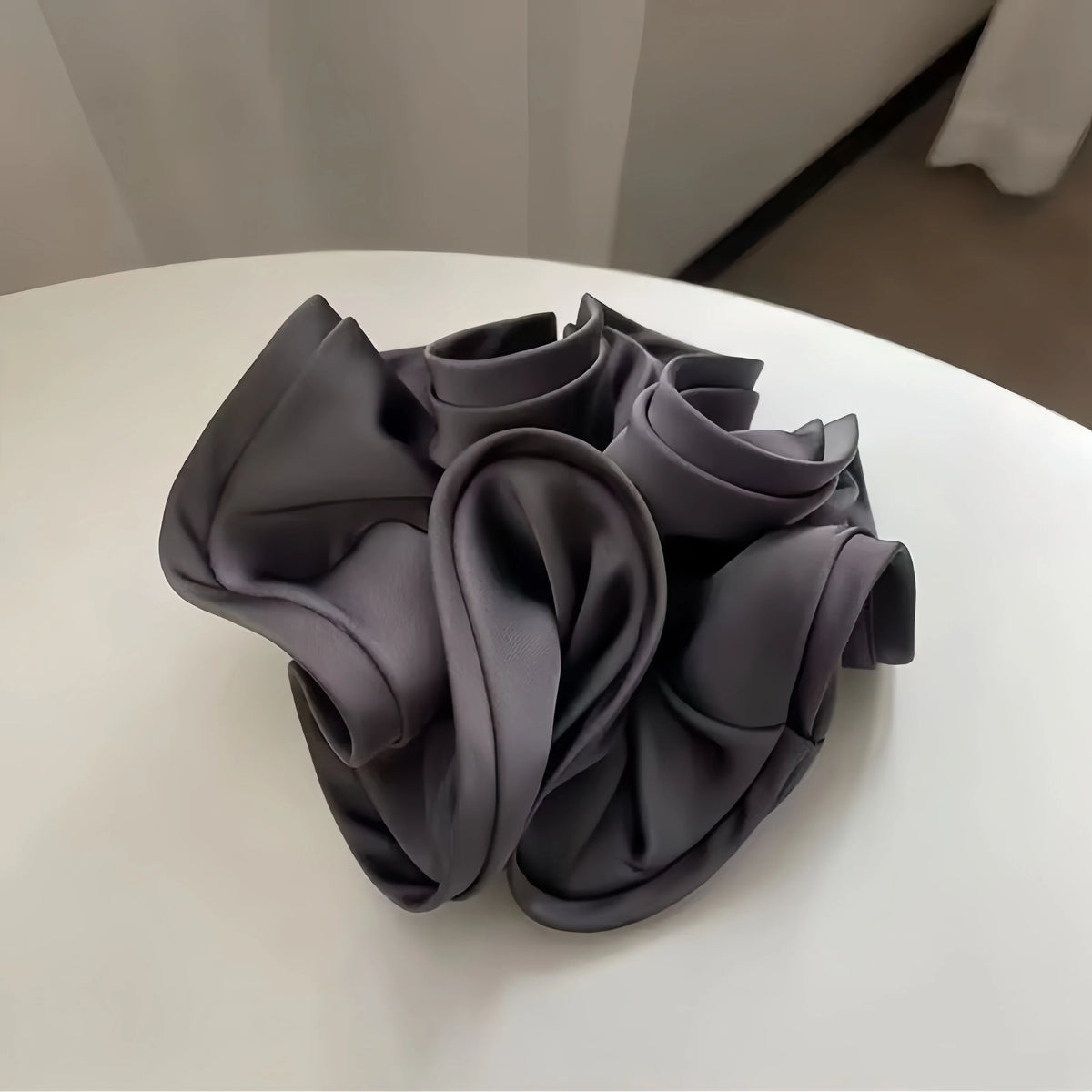 Korean Big Hair Tie Ribbon Scrunchies Satin Elastic Hair Band Bow Women Simple Temperament New Style Ponytail Hair Accessorie