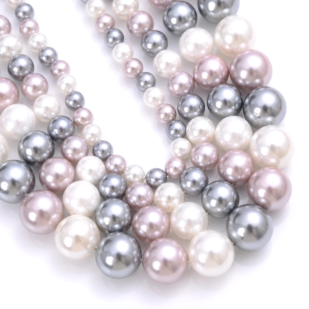 Natural Freshwater Shell Pearls Beads Round Loose Spacer Beads for Jewelry Making DIY Bracelet Necklace Accessories 4 6 8 10m