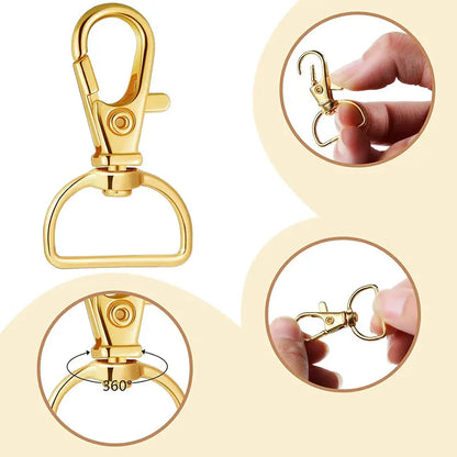5/10/20PCS Swivel Clasps Lanyard Snap Hooks Key Chain Clip Hook Metal Lobster Claw Clasp for Keychain Sewing Jewelry DIY Craf