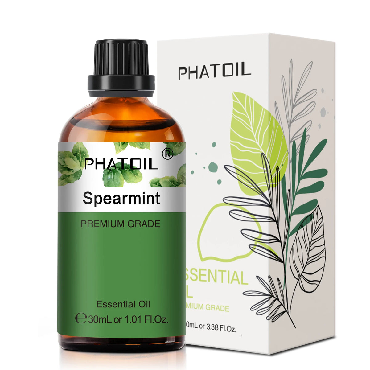 PHATOIL 1PCS Aromatherapy Essential Oil 30ml Lemon Eucalyptus Lavender Bergamot Jasmine Juniper Rose Vanilla Aroma Essential 
