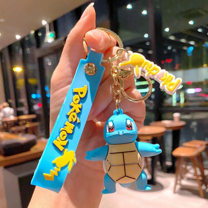 Cute Pokémon Keychains - Pikachu, Bulbasaur, Ducklett, Jigglypuff, & Squirtle keychains. Stylish accessories for keys, bags -