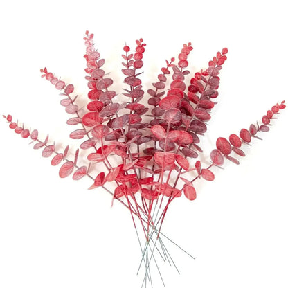 10pcs Eucalyptus Stems Artificial Eucalyptus Leaves for Home Flowers Bouquet Centerpiece Wedding Decoration Christmas Decor -