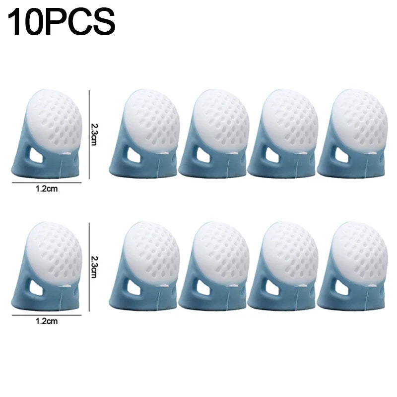 Silicone Thimbles Finger Tips Protector Anti-Slip Finger Covers Hand Cross-stitch Sewing DIY Tools Household Sewing Accessori