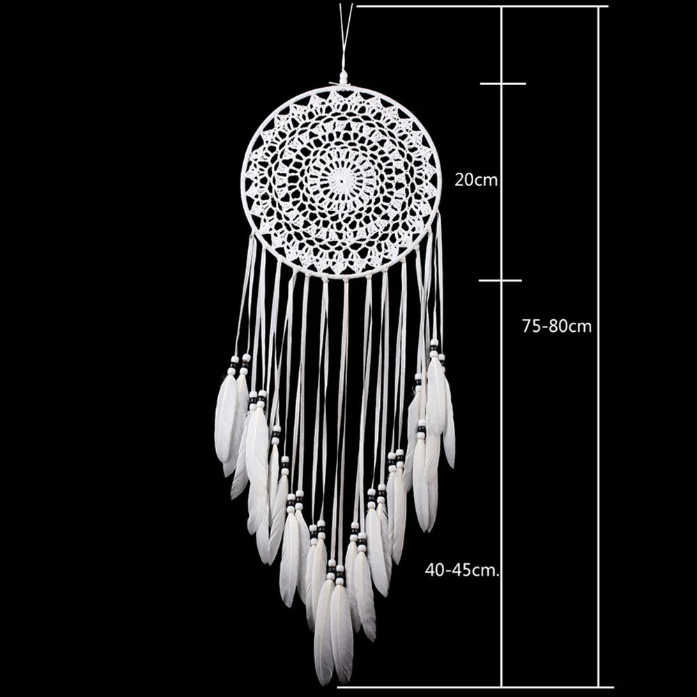 Macrame Dream Catcher Bohemian Leaf Wall Hanging Nordic Decor Boho Tapestry Ornaments for Home Living Room Kids Room Decorati