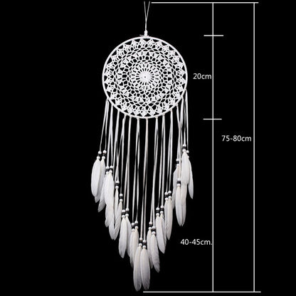 Macrame Dream Catcher Bohemian Leaf Wall Hanging Nordic Decor Boho Tapestry Ornaments for Home Living Room Kids Room Decorati