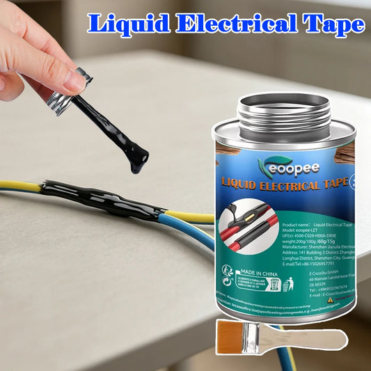 Liquid Waterproof Electrical Tape Epoxy Resin Black Glue Quick Drying Sealant For Wires And Cables Home Use Fix Line Glue