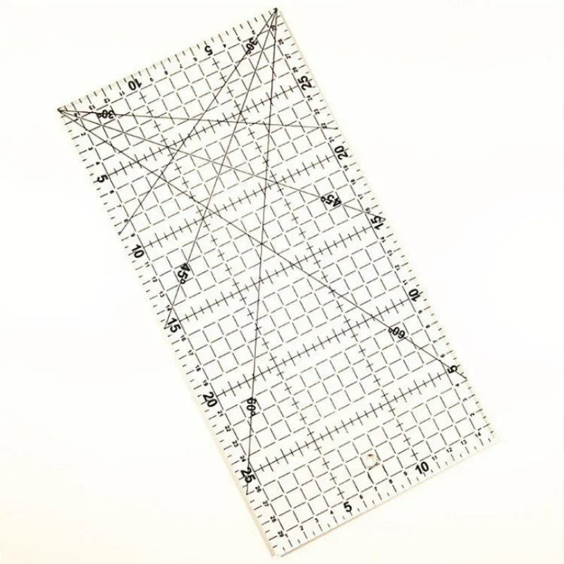 15*30 Quilters Ruler with Double Colored and Grid Lines Patchwork Ruler Acrylic Sewing Ruler for Sewing Quilting Cutting Rule