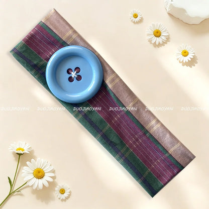 Vintage Women's Polka Dot Button Headband Spicy Girl Ins Y2K Japanese Trendy Headband Sweet Cool Sports Yoga Headband - F-3