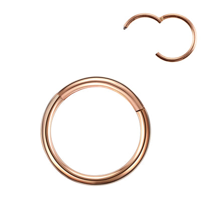1PC Hinged Segment Nose Hoop Rings Women Surgical Steel Nose Rings Septum Clicker Ring Ear Daith Hoop Earring Piercing Jewelr