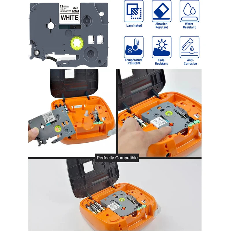 1 piece Replacement Brother Label Ribbon 231 131 431 531 631 731 831 931 Laminated TZ-231 Label Printer 12mm Label Tape