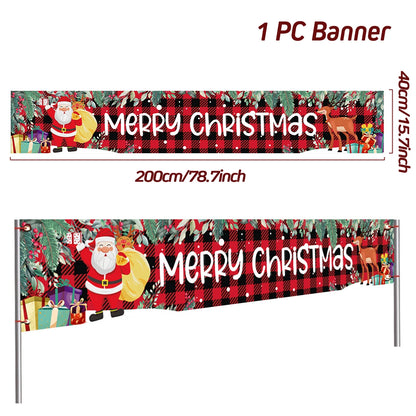 Christmas Outdoor Banner Merry Christmas Decoraton For Home 2023 Cristmas Outdoor Decor Xmas Navidad Noel Happy New Year 2024