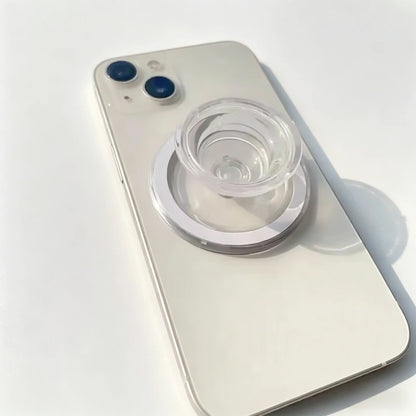Magnetic Safe Ring Finger Expanding Stand Folding Mobile Phone Grip Holder Socket Pocket Support for iPhone Mac Samsung Xiaom