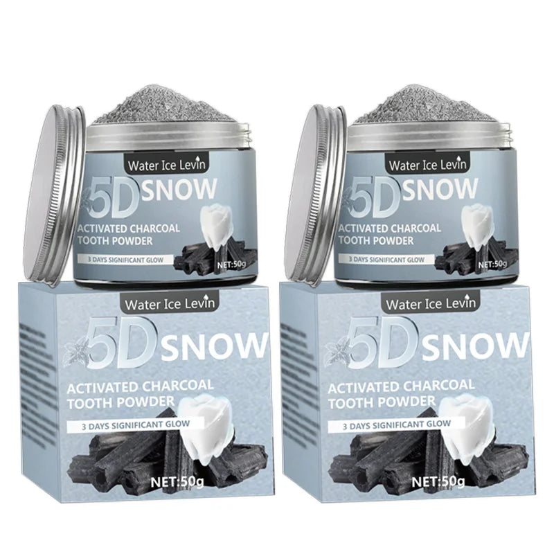 Bamboo Charcoal Teeth Whitening Powder - Natural Whitening and Deep Cleaning for Men and Women, Freshens Breath, Daily Use To