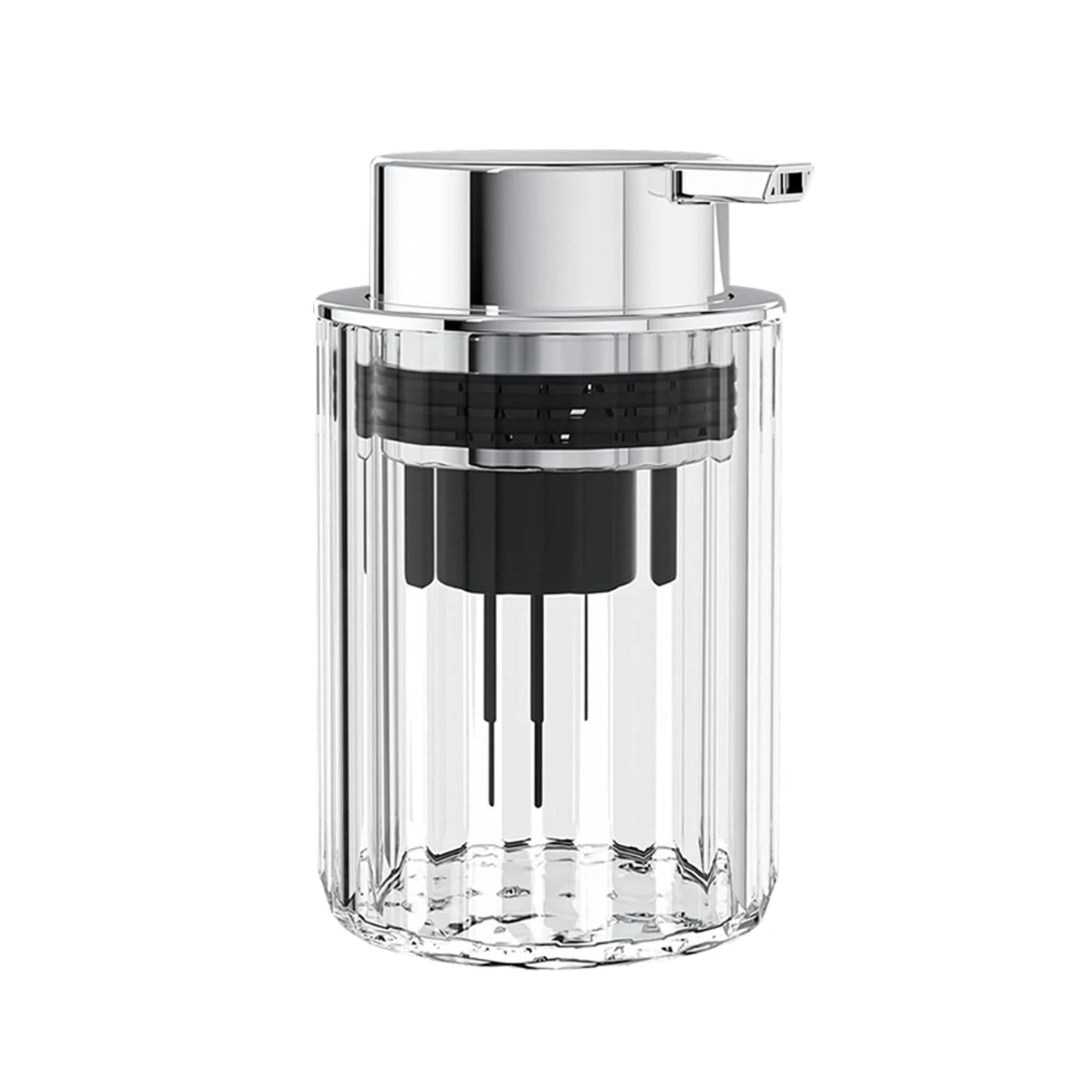 Hands Foaming Soap Dispenser for Bathroom Liquid Soap Mousse Bottle Refillable Kitchen Push-type Dish Soap Container - clear
