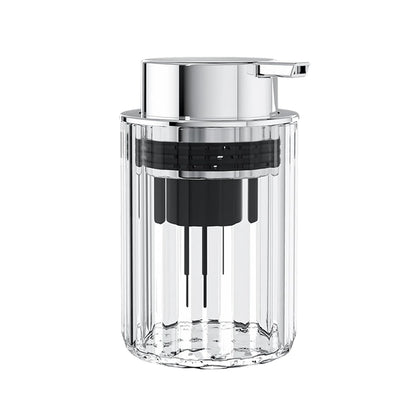 Hands Foaming Soap Dispenser for Bathroom Liquid Soap Mousse Bottle Refillable Kitchen Push-type Dish Soap Container - clear
