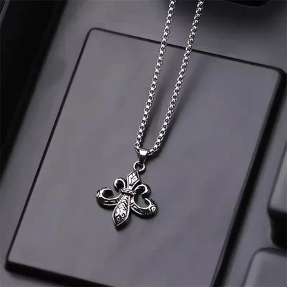 Vintage Cross Pendant Necklace Unisex Versatile Simple Long Sweater Chain Hip Hop Accessory
