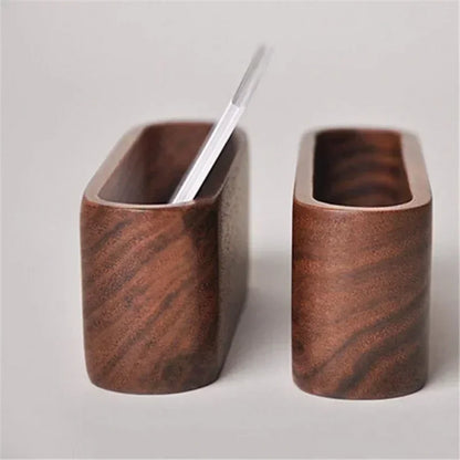 Wooden Business Card Holder Note Holder Display Rack Card Holder Office Supplies Stationery Desktop Accessories Storage Box
