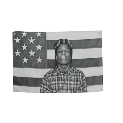 Asap Rockys Flags Rapper Room Decor Aesthetic Music Album Art Posters Wall Hanging Bedroom Concert Background Fans Gift