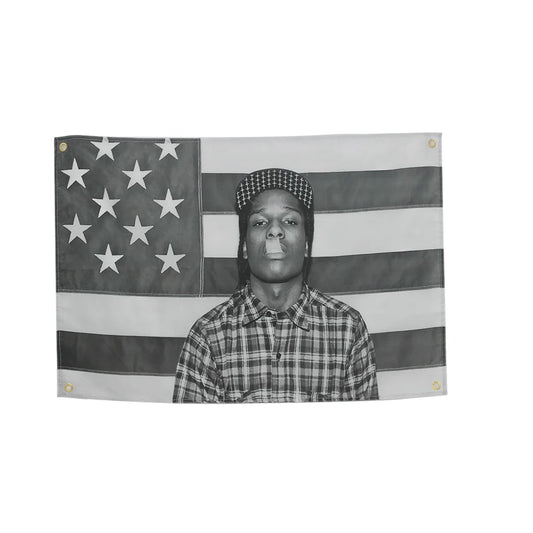 Asap Rockys Flags Rapper Room Decor Aesthetic Music Album Art Posters Wall Hanging Bedroom Concert Background Fans Gift