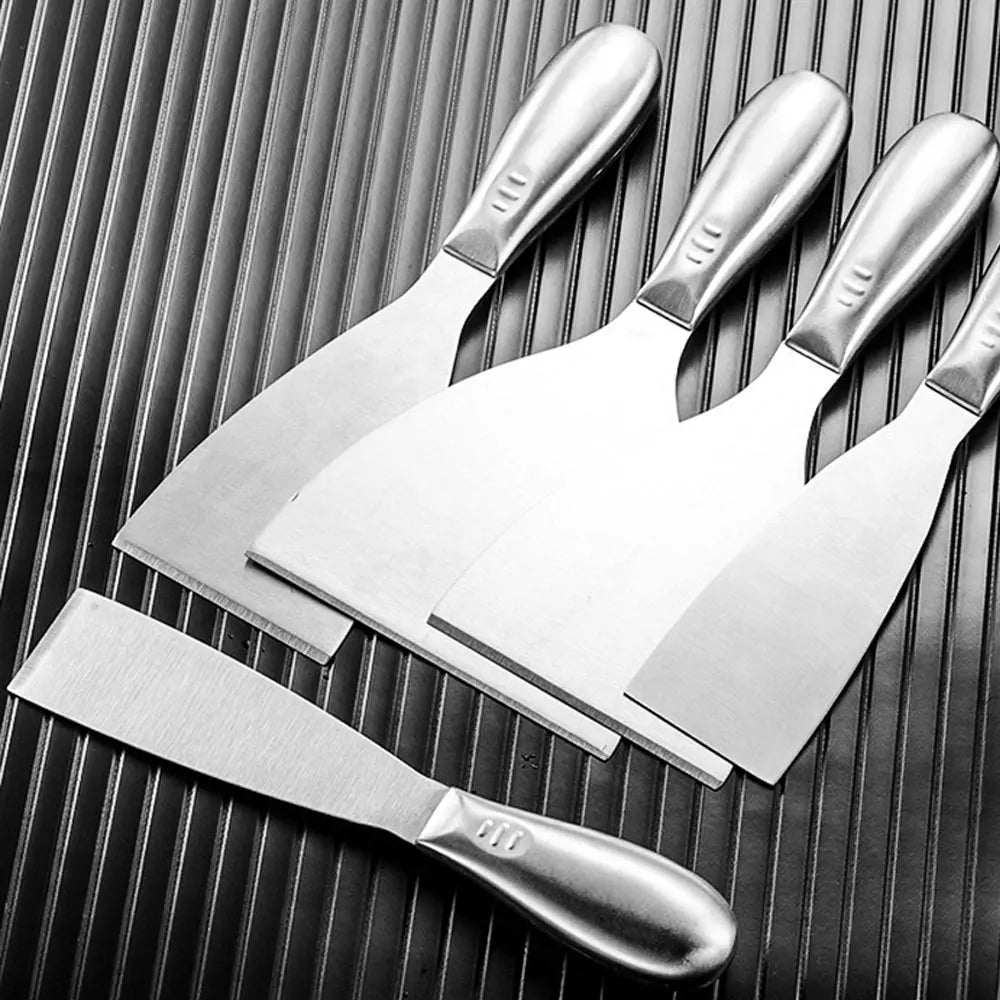 Premium Polished All-Stainless Steel Scraper Tool for Drywall Finishing,Professional Grade Putty Blade for Scraping Paint