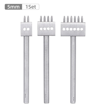 3pcs/SET Professional DIY Leather Punching Die, Manual Hole Punch for Leather Handcrafting, Multi-Round Punching Die Tool Set