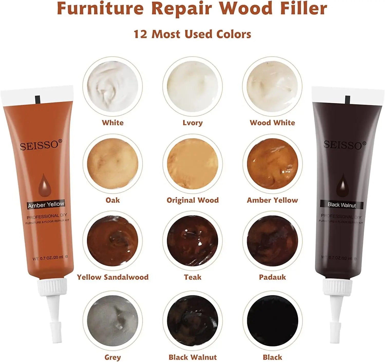 Wood Paint Repair Furniture Restore Stains Markers Cover Surface Scratch for Wooden Floor Table Oak Cabinet Door Veneer Walnu