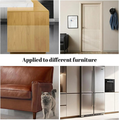 Generic Cat Scratch Furniture Protector Thick Vinyl Couch Protector Clear Self-Adhesive Cat Tape for Furniture Sofa Door Wall