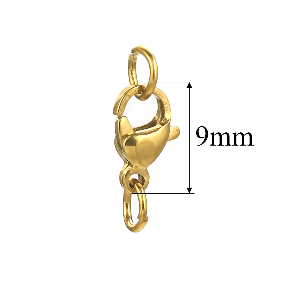 20pcs Stainless Steel Lobster Clasps For Bracelet Necklace,Lobster Clasps With Jump Rings Connectors Clasp DIY Jewelry Findin