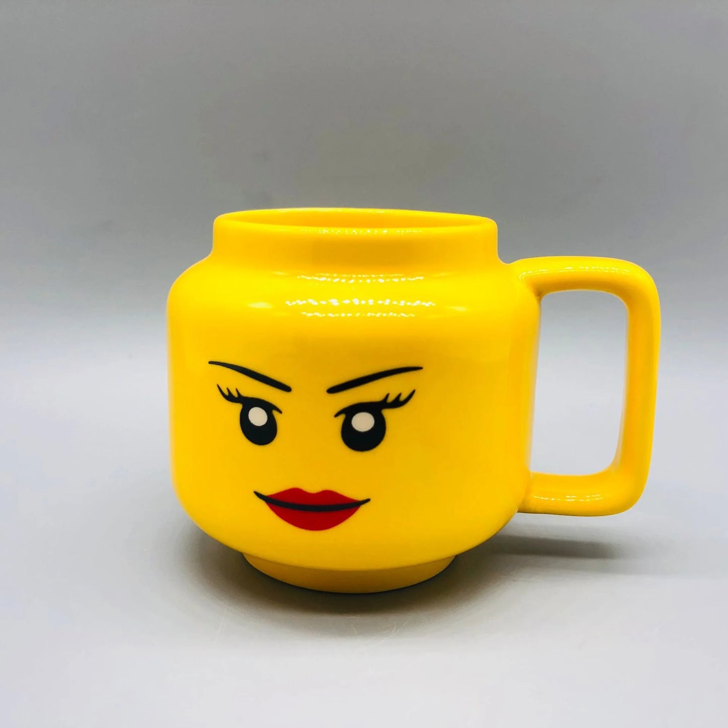 Cartoon Ceramic Mug Cup 250ML with Cute Impish Expression Figure Head Pattern Coffee Milk Tea Drinkware for Couple Friend Fam