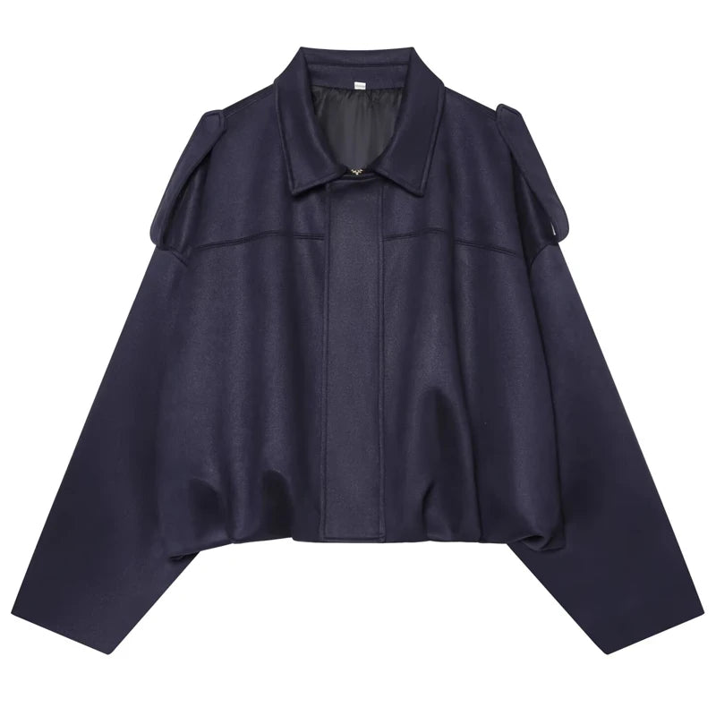 HXAO Women's Bomber Jacket Lapel Long Sleeve Zipper Suede Jacket Women 2025 High Street Cropped Racing Jackets Coats Outerwea