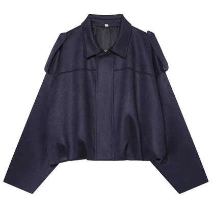 HXAO Women's Bomber Jacket Lapel Long Sleeve Zipper Suede Jacket Women 2025 High Street Cropped Racing Jackets Coats Outerwea