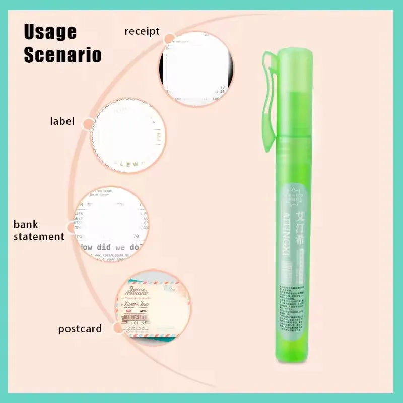 Elimination Privacy Spray Pen Thermal Paper Corrector Data Protection Privacy Protection Correction Fluid Portable Express To