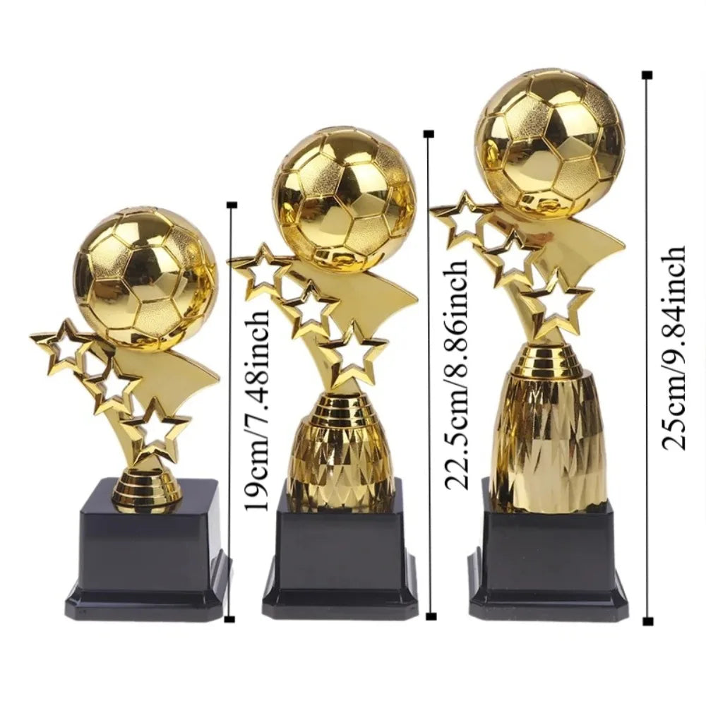 Plastic Golden Ball Awards Trophy Model Soccer Competition Winner Award Trophy Toy Craft Souvenirs Excellent Player Award Sma