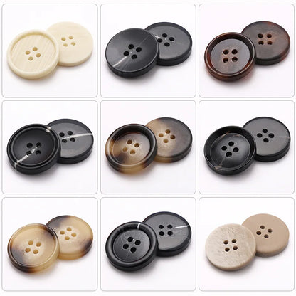 40Pcs Brown Resin Sewing Buttons Bulk Sewing Replacement Buttons for Sewing Crafts Clothes Decorations