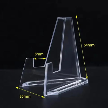 1-30Pcs Transparent Acrylic Coin Display Stand Holders Small Easel Rack Card Commemorative Challenge Coin Capsule Holder Supp