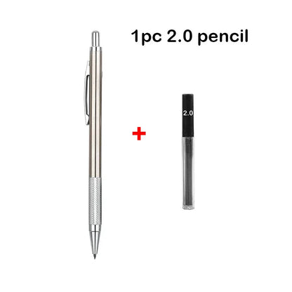 Mechanical Pencil Set 0.3 0.5 0.7 0.9 1.3 2.0mm Full Metal Art Drawing Painting Automatic Pencil with Leads Office School Sup