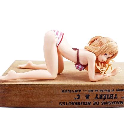 Car Dashboard Decoration Phone Holder Bikini Beach Girl Cartoon Anime Cute Kanako Chest Shaking Ornaments Interior Decor
