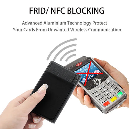 Automatic Flip Card Side Push Card Holder Sleeve Large Capacity 12 Cards Slot Metal Cards Box Men Credit Card Anti-theft Wall