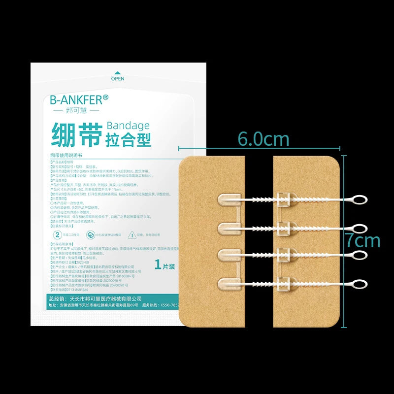 Zipper Tie Wound Closure Patch Hemostatic Patch Wound Fast Without Suture Zipper Outdoor Band-Aid Portable Quick Clot Wound -