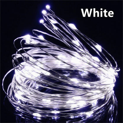 USB Led Fairy Lights Copper Wire String 20M 200LED Holiday Outdoor Lamp Garland For Christmas Tree Wedding Party Decoration -