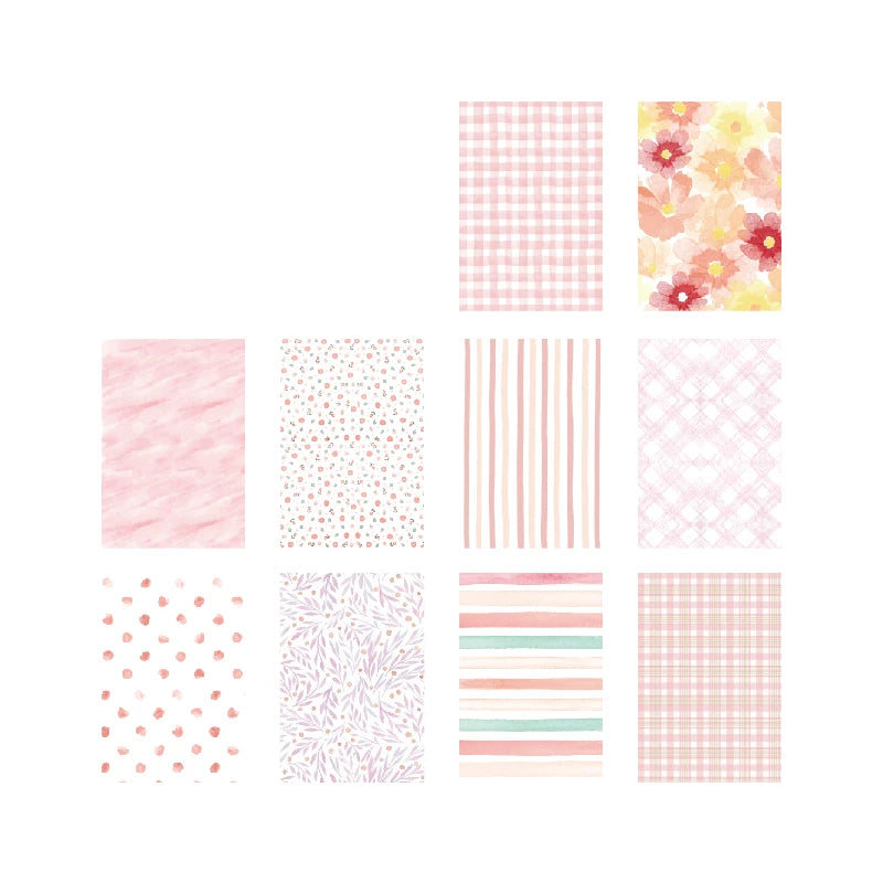 50 Pcs Kawaii Ins Paper Card DIY Decoration Idol Photocard Scrapbooking Diary Background Collage Material Paper Stationery - 