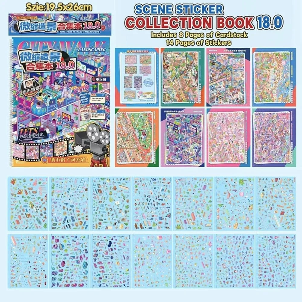 Store Code Goods Store Code Goods Series Sticker Stacking Sticker 3D Design Sticker Book Scene Collection DiY Cut Design