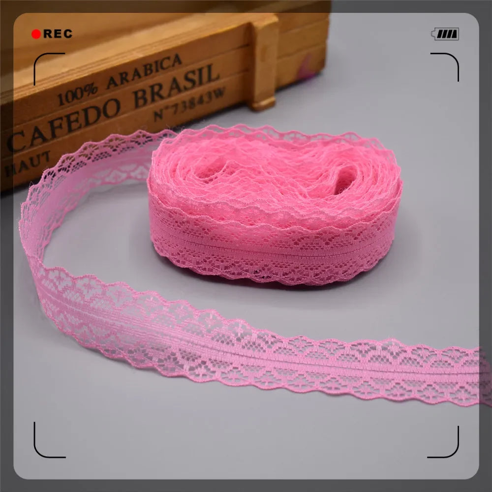 Lace Trim 10 Yards, 28mm Wide Lace Tape, Vintage Lace for Sewing, Scrapbooking, DIY Crafts, Floral Lace Ribbon Decoration - R