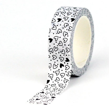 NEW 1PC 10M Decorative Black and White Japanese Washi Tape Set DIY Journaling Adhesive Moon Masking Tape Cute Stationery