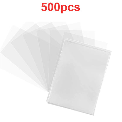 100-600pcs Card Sleeves Hard Soft Card Holder Covered With Protective Filmclear Trading Protectors For Pokmone Football Gamec