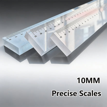 Multi-Function Paperweight Ruler - 50cm Thick Acrylic Cutting Grid for Graphic Design, Calligraphy & Craft