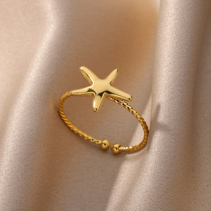Stainless Steel Rings for Women Waterproof Open Gold Color Ring Wedding Couple Band Jewelry Gifts Items anillos